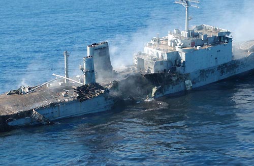 USS SCHENECTADY LST 1185 Silhouette 4" x 12"Decals NAVY