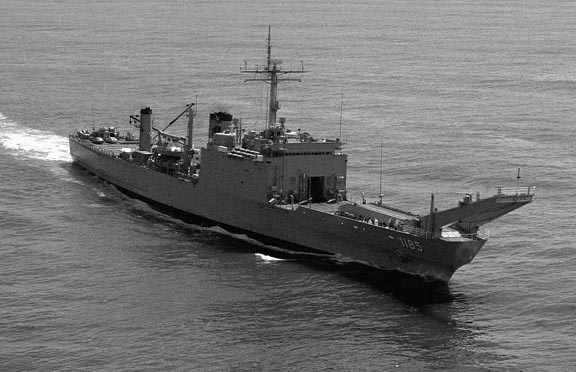 USS SCHENECTADY LST 1185 Silhouette 4" x 12"Decals NAVY